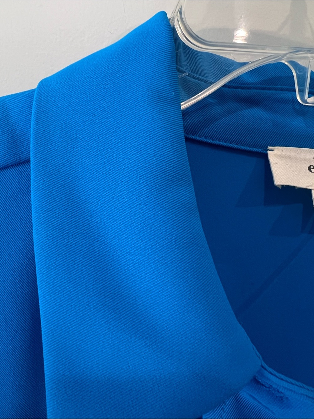 Entro Bright Blue Button Up Dress Tunic Size Large - Picture 14 of 16